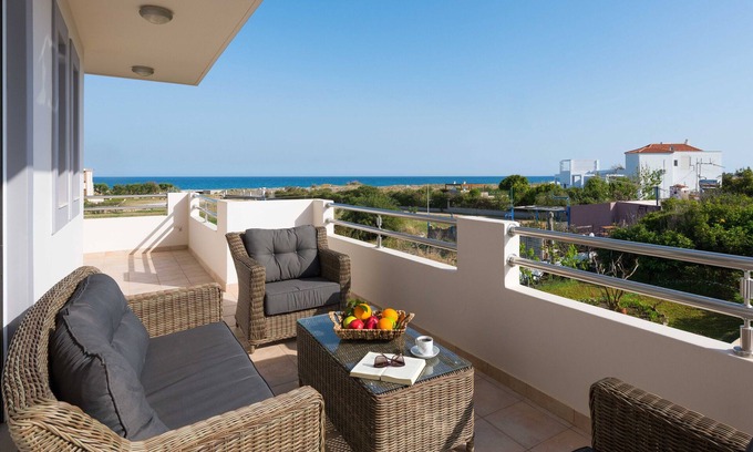 Afandou House | Beachside Sea Spirit Apartment with Ocean View & Accommodations