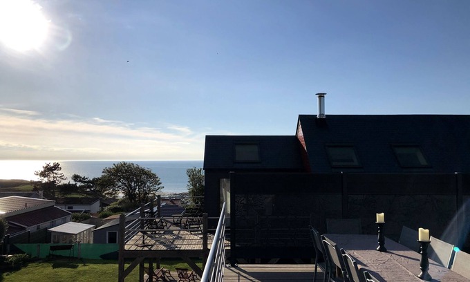 Quiberville Apartment | Serene Sea View Apartment with Jacuzzi and Pool Access