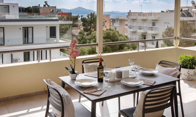 Varkiza Apartment | Oceanfront Penthouse Escape in Vari by GHH