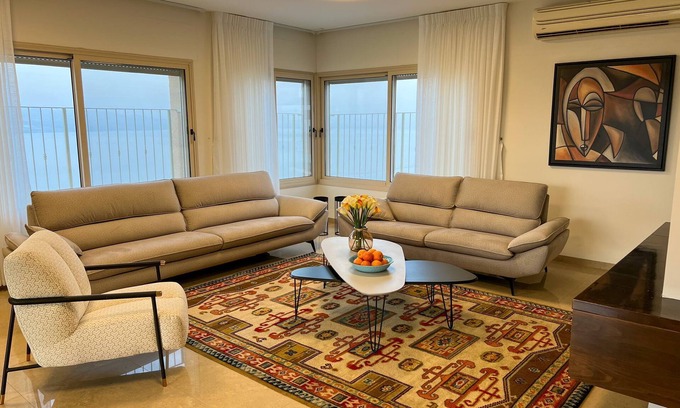 Tiberias Apartment | Oceanfront Penthouse with Hot Tub & Breathtaking Views