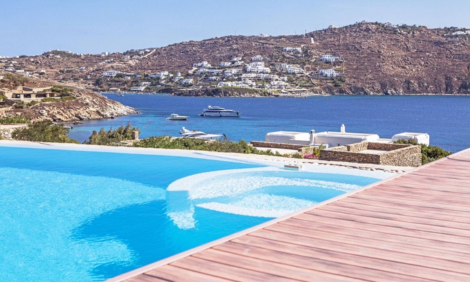 Ornos Hotel | Stunning Sea View Residence with Pool and Breakfast Included