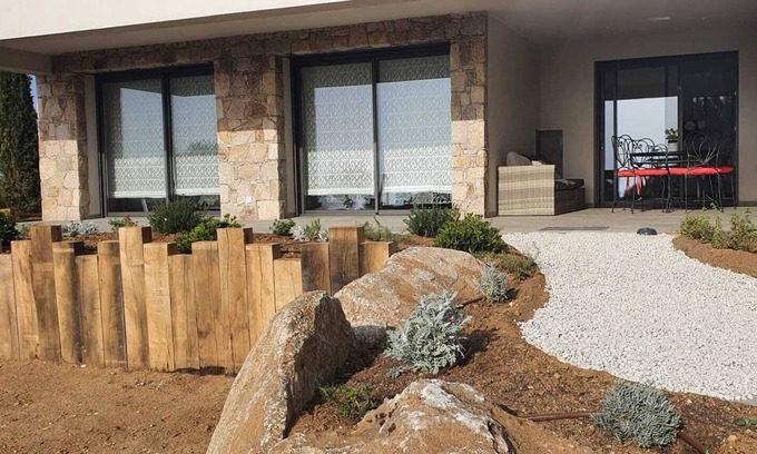 Corbara Apartment | Serene Sea View Villa with Garden, Steps from the Shore