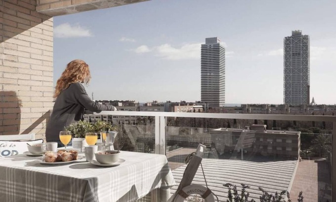 La Vila Olimpica del Poblenou Apartment | Scenic Sea View Terrace & Pool - Rated 9.6/10 by Guests