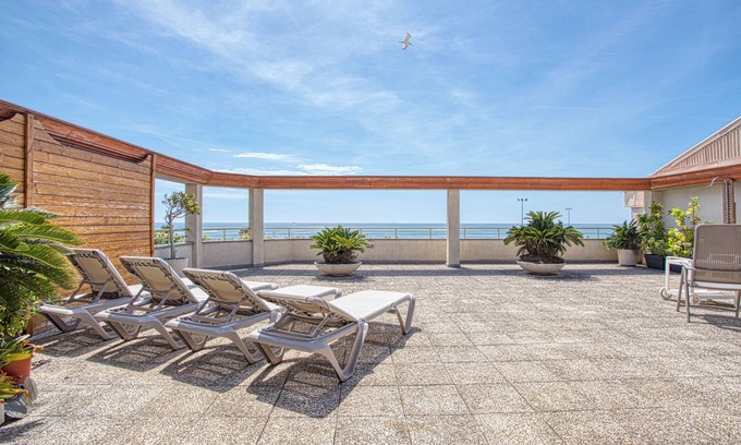 Calella Apartment | Exclusive Oceanfront Retreat with Private Solarium Terrace