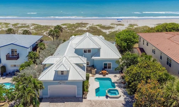 Cocoa Beach House | Oceanfront Retreat: 4B/4B Home with Pool & Spa