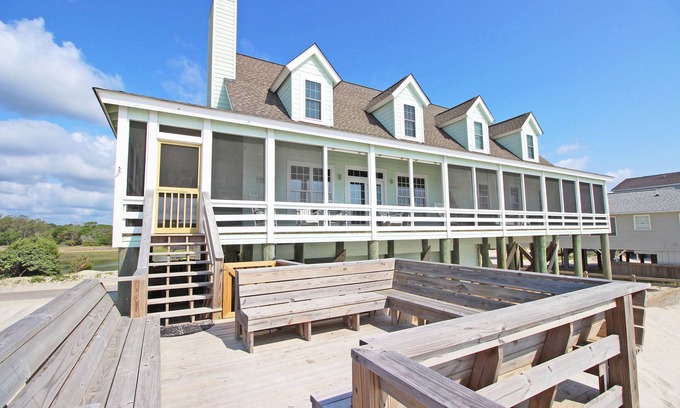 Pawleys Island House | Oceanfront Seabreeze: 6BR Home with Pool and Dock Access