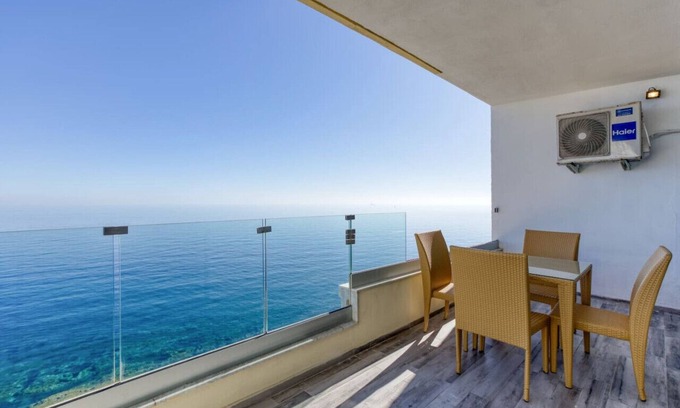 Tower Road Apartment | Seafront 3BR APT in Sliema with Private Balcony