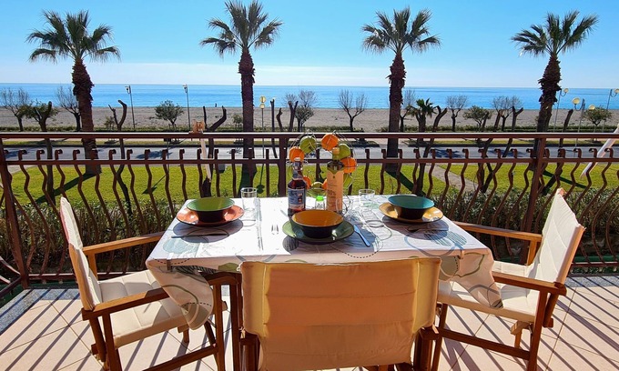 Praia a Mare Apartment | Seafront Apartment Steps from the Beach with Ocean View