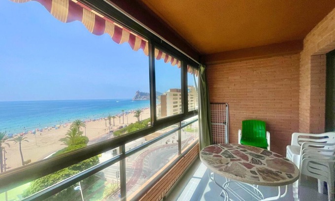 Cala Apartment | Seafront Poniente Beach Getaway in Beautiful Benidorm