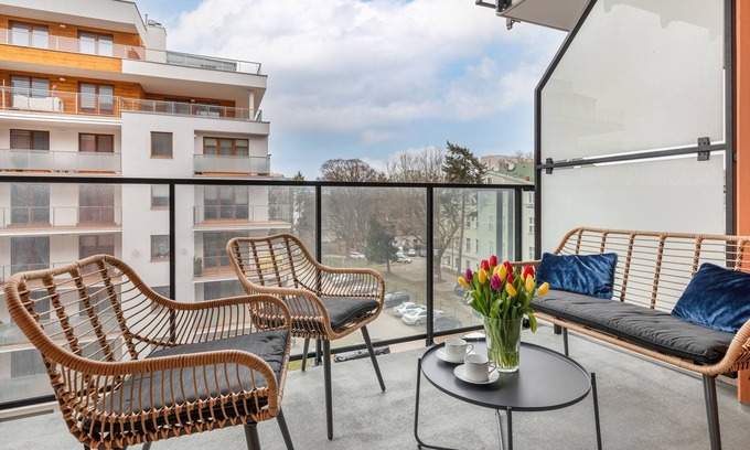 Kolobrzeg Apartment | Unmatched Ocean View at Seaside Apartamenty-Wyspa Solna