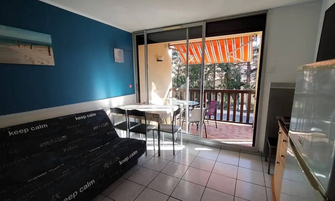 Argeles Plage Apartment | Beachside Two-Bedroom Apartment with Pool & Ocean View