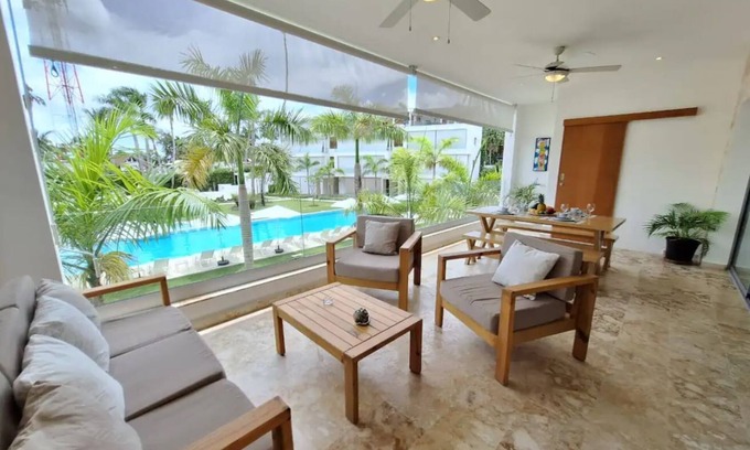 Las Terrenas Apartment | Prime Location Seaside Getaway with Ocean View & Pool