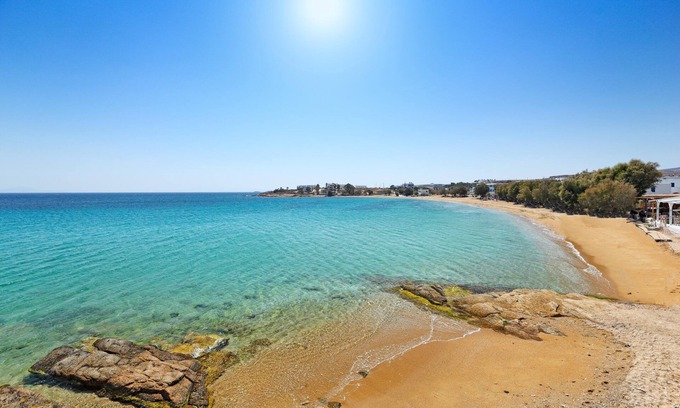 Piso Livadi Apartment | Seaside Ilios Home with Scenic Views Near Logaras Beach