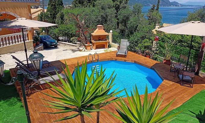 Messonghi Villa | Top-Rated Seaside Pool Villa with Ocean View & Family Amenities
