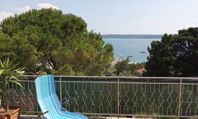 Portoroz Apartment | Seaview Apartment with Balcony - Steps from the Beach