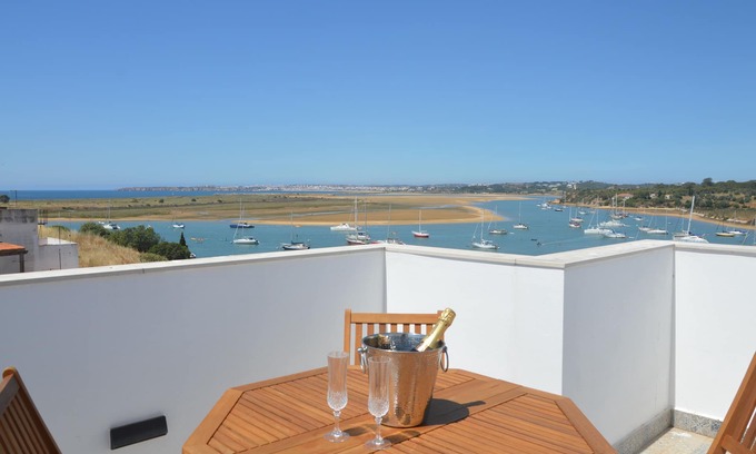 Alvor House | Riverside Seaview Townhouse in Alvor with Terrace