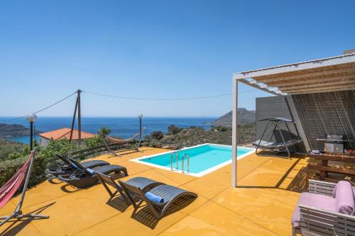 Mirthios Villa | Modern Villa Mirthios Panorama: Private Pool & Ocean Views