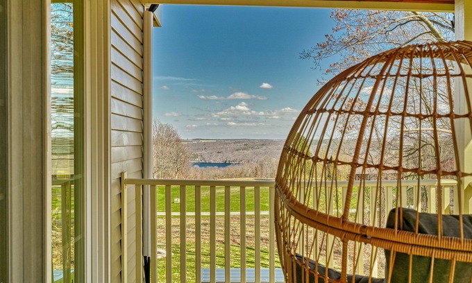 Grange Landing House | Idyllic Lakeview Retreat with Wraparound Deck & Hot Tub