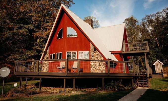Logan Cabin | Secluded A-frame Retreat with Hot Tub and Cozy Fireplace