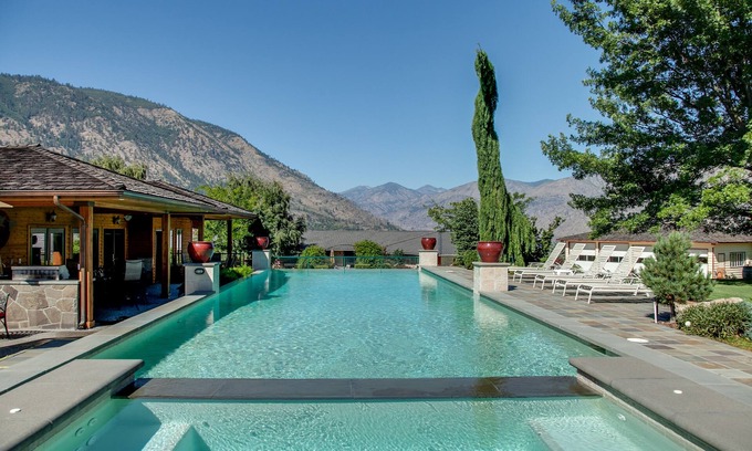 Manson House | Exclusive Lake Chelan Pool House with Hot Tub & Dock
