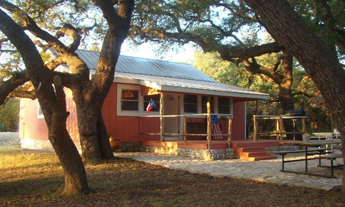 Leakey Cabin | Idyllic Riverfront Cabin with Pool & Spa Amenities