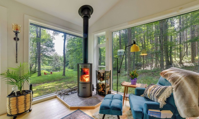 Otego Cabin | Tranquil Forest Cottage Retreat on 33 Scenic Acres