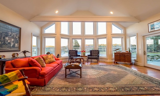 Bozman House | Idyllic Waterfront Retreat with Pool and Private Dock