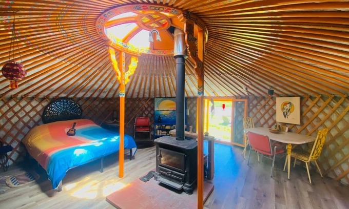 Boularderie RV Rental | Idyllic Yurt Retreat by the River with Breakfast Included
