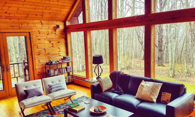Roxbury Cabin | Inviting Secret Catskill Cabin with Pool & Pet-Friendly Perks