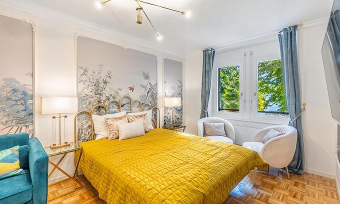 Montreux Apartment | Cozy Secret Garden Studio – Lakefront Retreat for Families