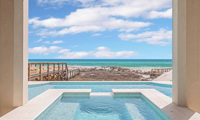 Seclusion Dunes House | Selah at the Sea|Private Beach Access|Gulf Front Home w/Private Pool|Golf Cart