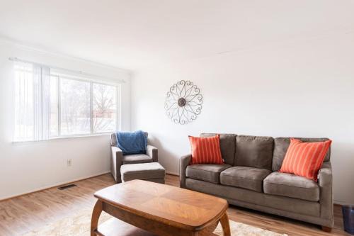 Livonia House | Semi Finished Basement with Pvt Bath Pvt Living Rm and pull out couch