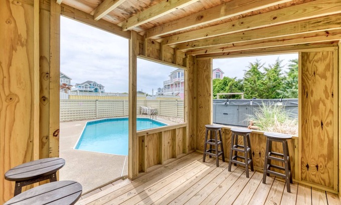 Ocean Isle Estates House | Elegant Avon Home with Private Pool and Ocean Views