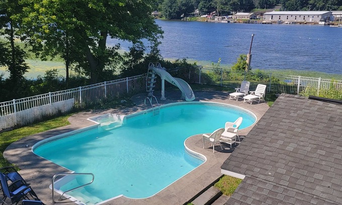 Baldwinsville House | Relax at Seneca Riverfront Spa: Hot Tub, Pool & Docks
