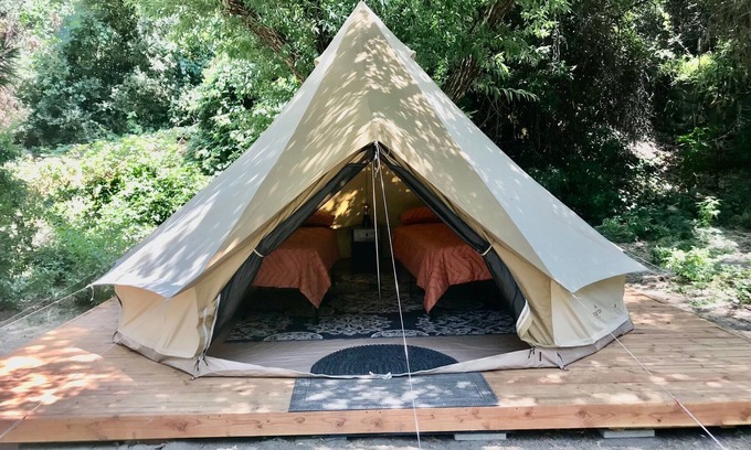 Three Rivers RV Rental | Cozy Sequoia Jewel: Unique Bell Tent Near National Park