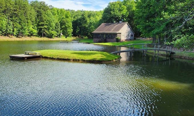 Jemison Cabin | Tranquil Lake Cabin Retreat with Pool and Scenic Views