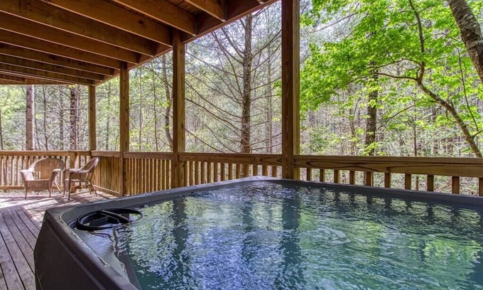 Townsend Cabin | Serene 4BR Oasis with Game Room, Hot Tub & Pool Table