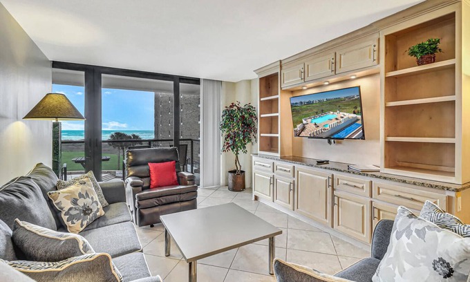 Port Aransas Condo | Tranquil Ocean View Retreat with Pool & Spa Amenities