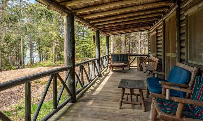Boothbay Harbor Cabin | Cozy Rustic Cabin with Ocean View in Sprucewold