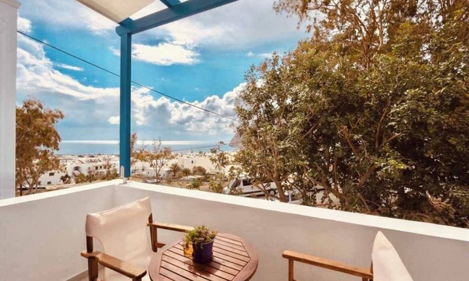 Kamari Apartment | Seaward: Family-Friendly Retreat with Ocean Views