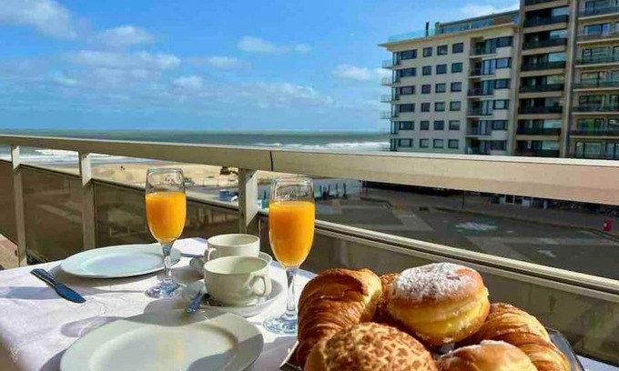Westende Apartment | Inviting Apartment with Sea View and Private Pool