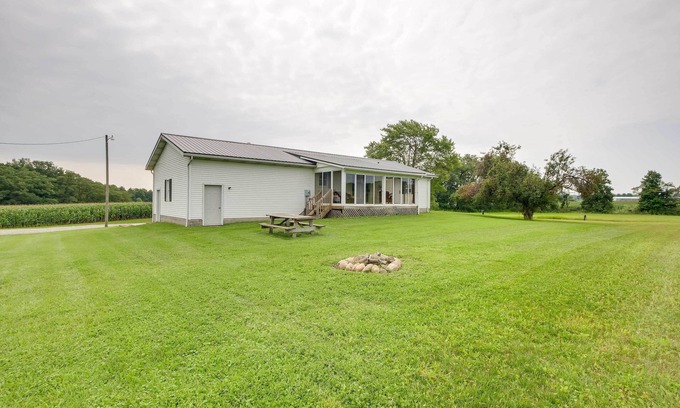 New Haven Huron County House | Shiloh Vacation Rental: Ideal for Families with Great Amenities