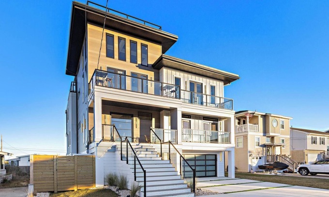 Somers Point House | Shore House, Swimming Pool, 6 Bds, 7 Baths, 2 Car Garage, Roof Decks, etc.