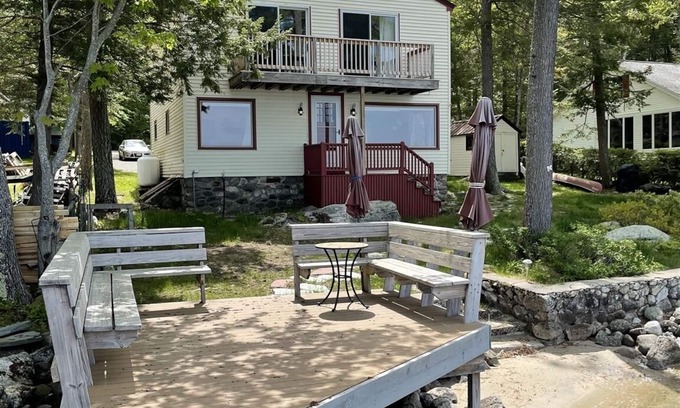 Standish House | Idyllic Shorefront Retreat on Sebago Lake with Private Beach