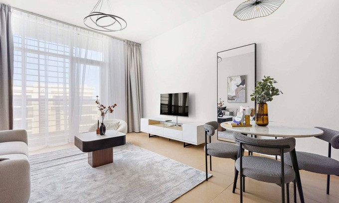 Khalifa City Apartment | Silkhaus 1BR | Orchid in Al Rayyana | Balcony