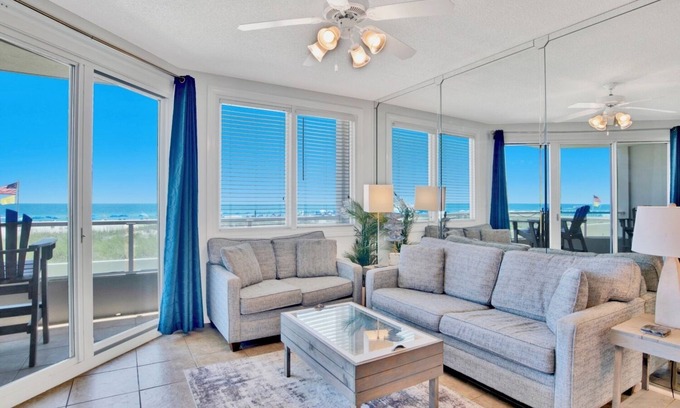 Orange Beach Condo | Beachfront Getaway at Silver Beach 102 in Orange Beach, AL