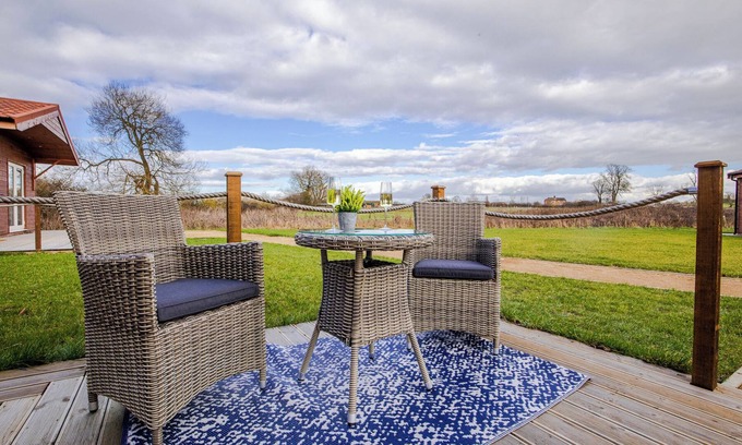 Snarestone Cabin | Pet-Friendly Slate Lodge with Pool and Breakfast Options