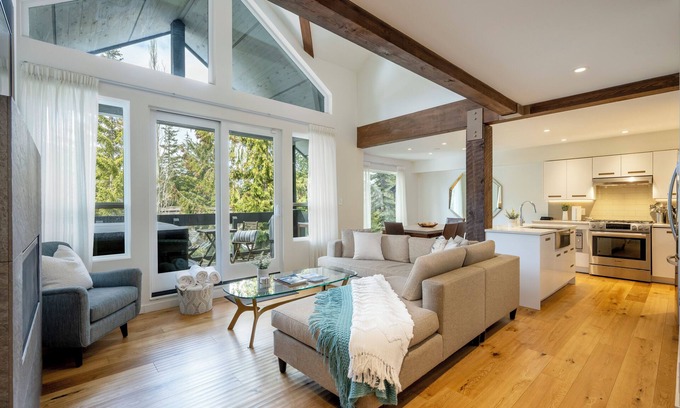 Whistler Village House | Elegant Townhome with Ski Access, Hot Tub & Media Room