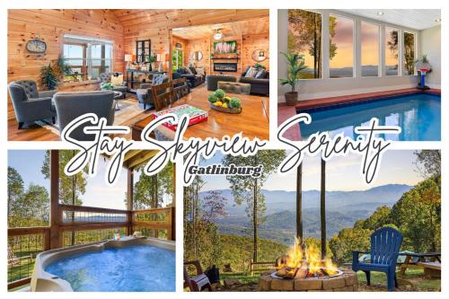 Sevierville Ski Chalet | Relaxing Retreat at Skyview Serenity with Pool & Hot Tub