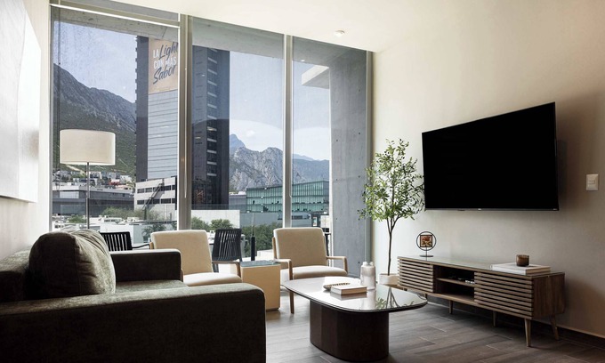 Monterrey Apartment | Sleek Apartment with Mountain views, Pool & Gym